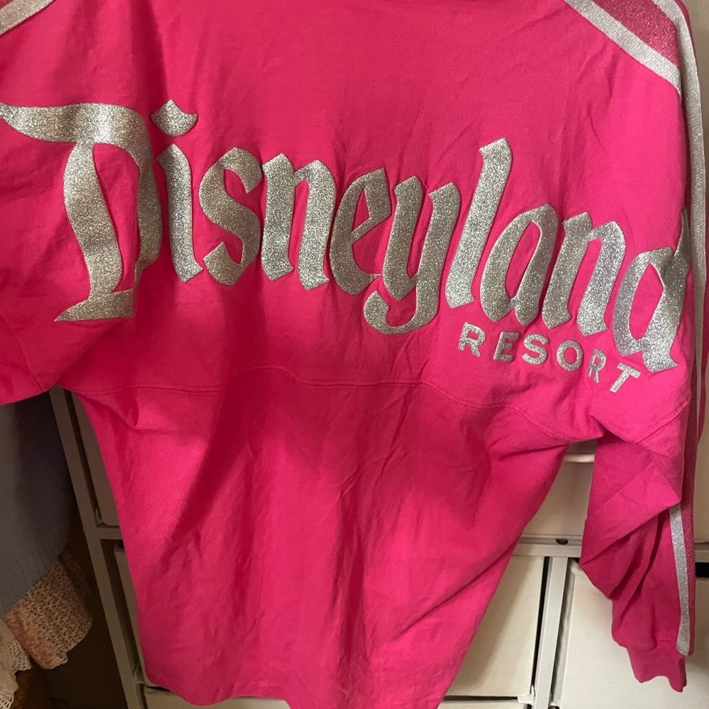 Disney Pink and Silver Sweatshirt with Classic Logo